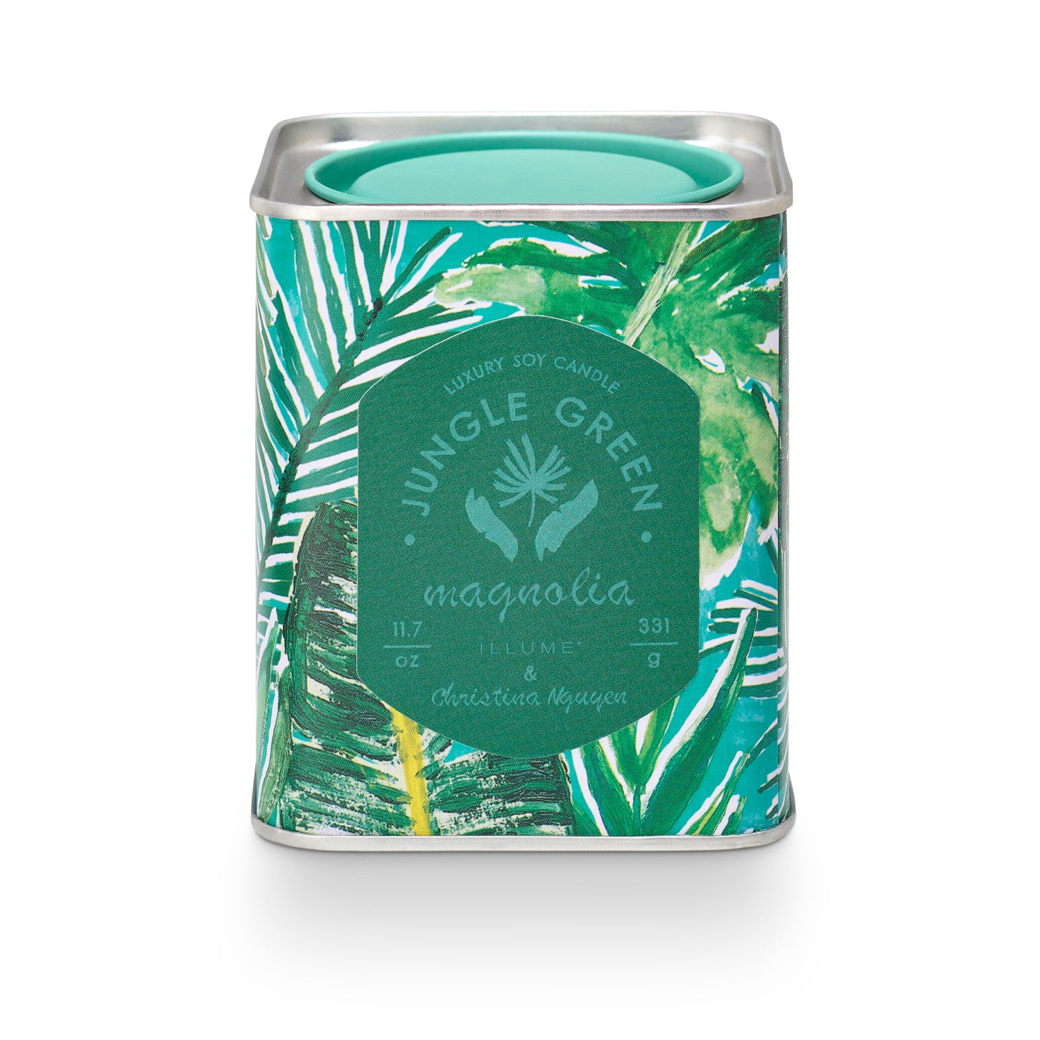 Jungle Green Magnolia Printed Tin